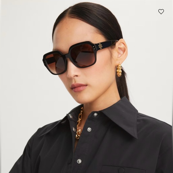 Tory Burch Accessories - NWT, Tory Burch, Oversized, square logo sunglasses. Tortoise shell.